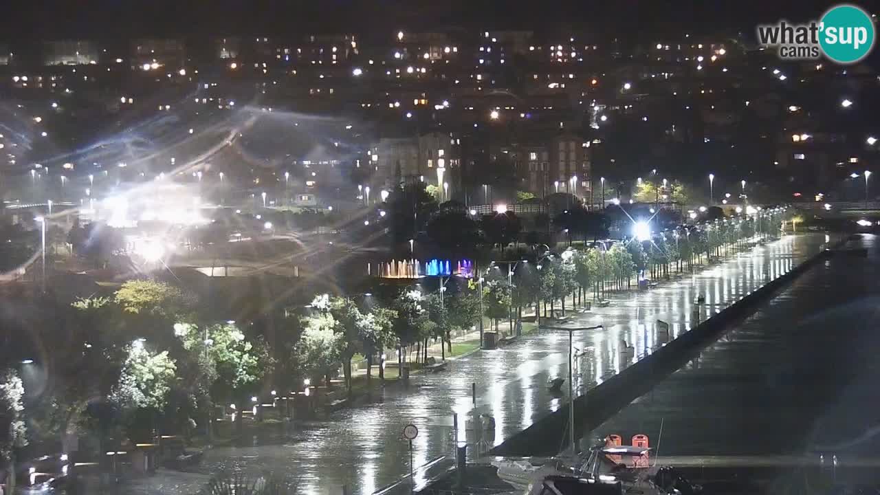 Webcam Koper – Panorama des Jachthafens und der Promenade vom Hotel Grand Koper