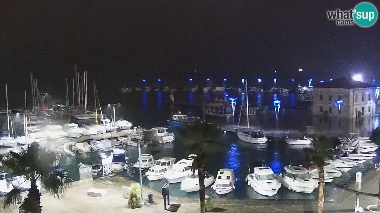 Webcam Koper – Panorama des Jachthafens und der Promenade vom Hotel Grand Koper