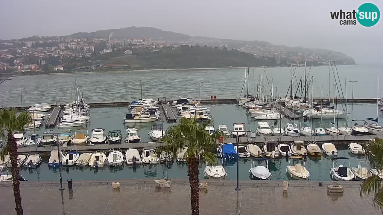 Camera en vivo Koper – puerto deportivo y paseo marítimo desde el Hotel Grand Koper