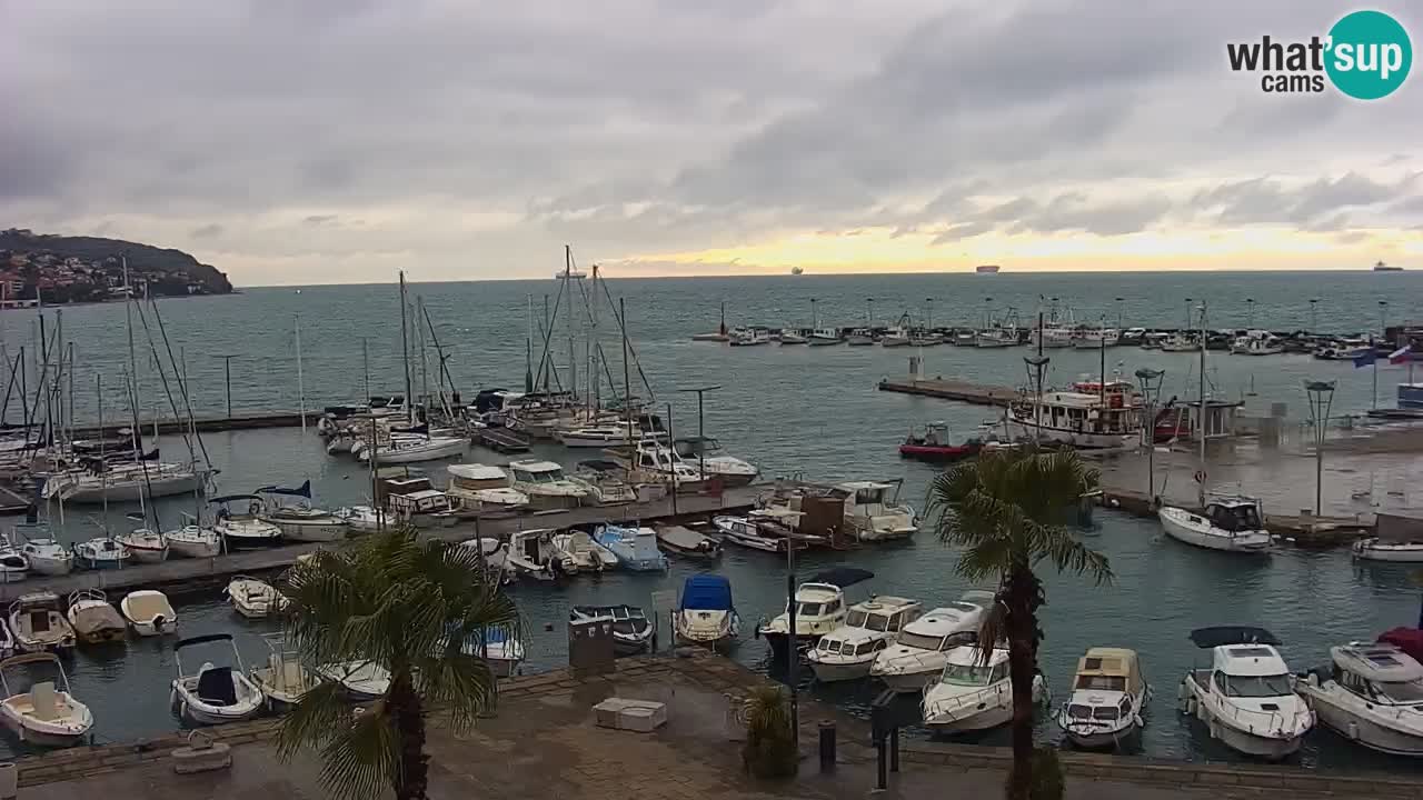 Spletna kamera Luka Koper v živo – Potniški terminal in tovorno pristanišče – Slovenija