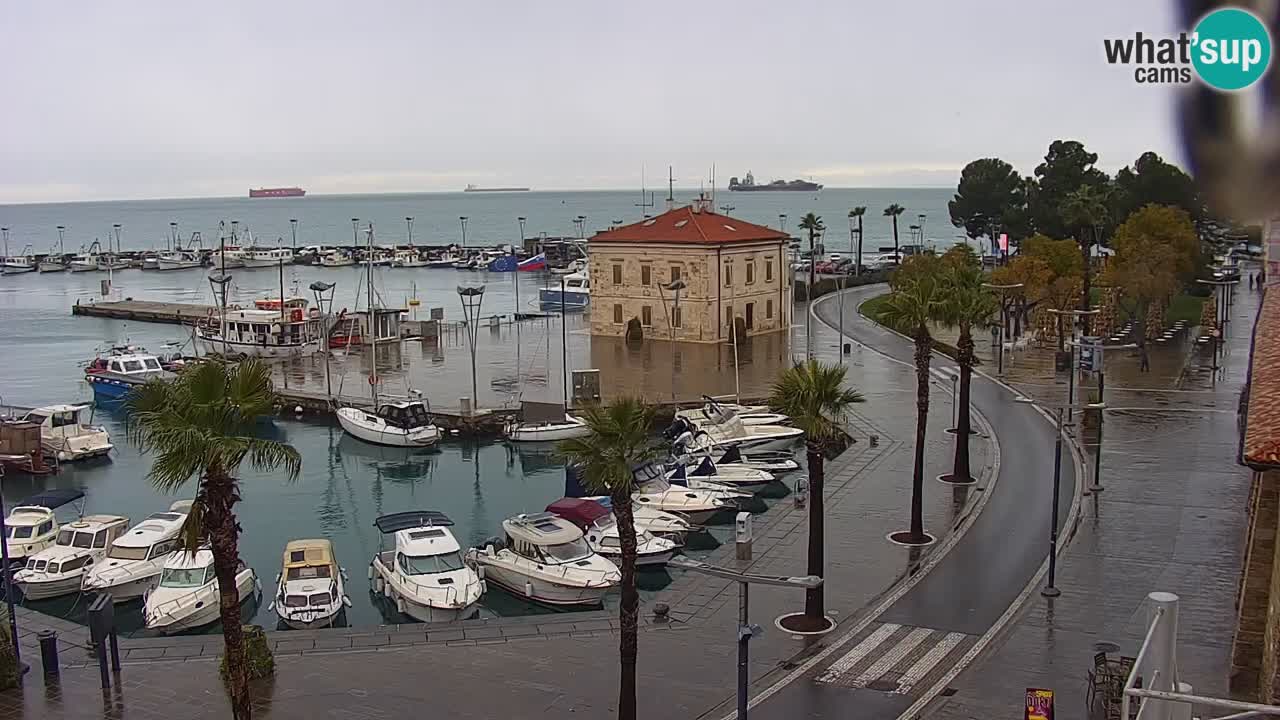 Webcam Capodistria – marina e lungo mare dall’Hotel Grand Koper