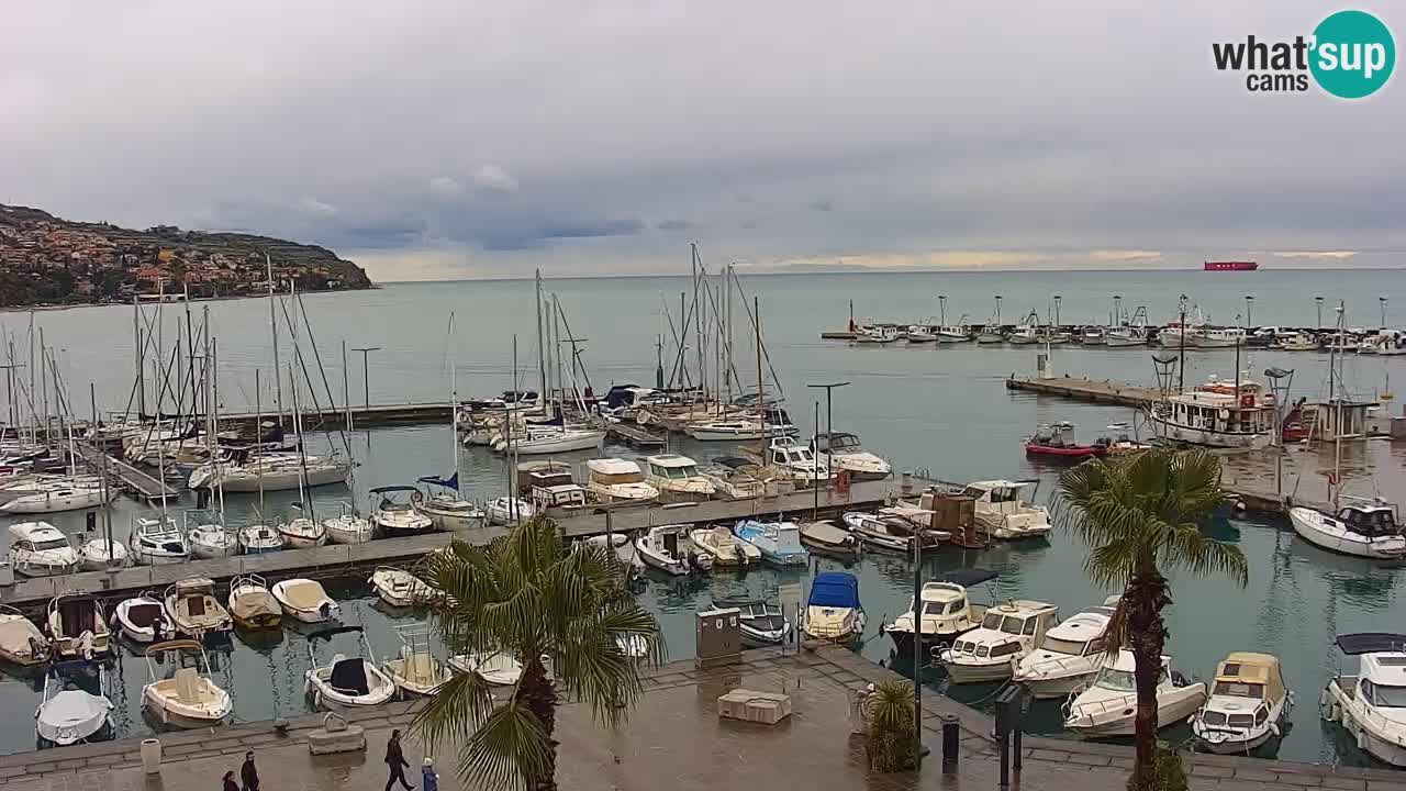 Camera en vivo Koper – puerto deportivo y paseo marítimo desde el Hotel Grand Koper