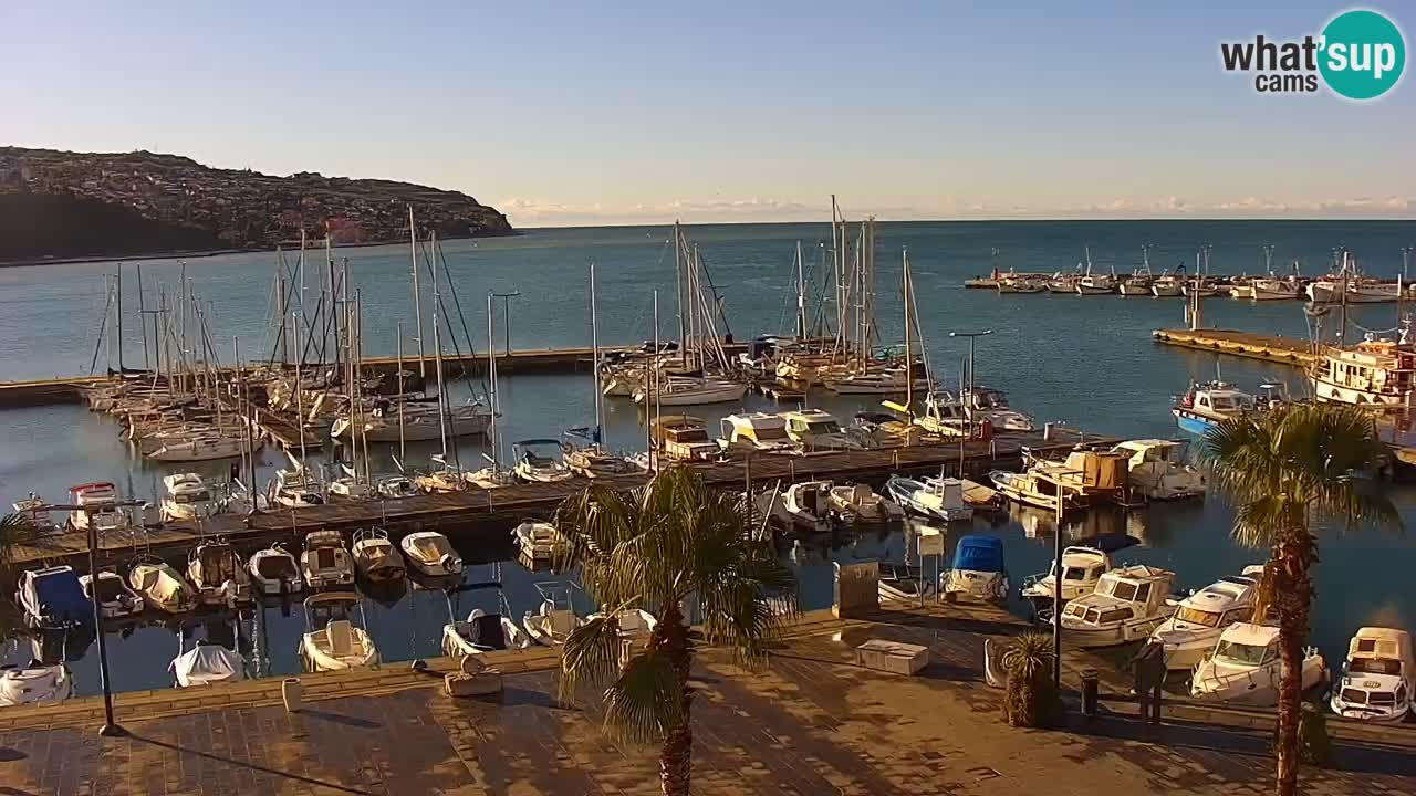 Camera en vivo Koper – puerto deportivo y paseo marítimo desde el Hotel Grand Koper