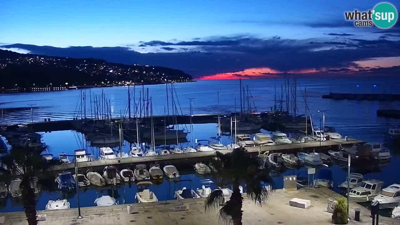 Spletna kamera Koper – Panorama na marino in promenado s Hotela Grand Koper