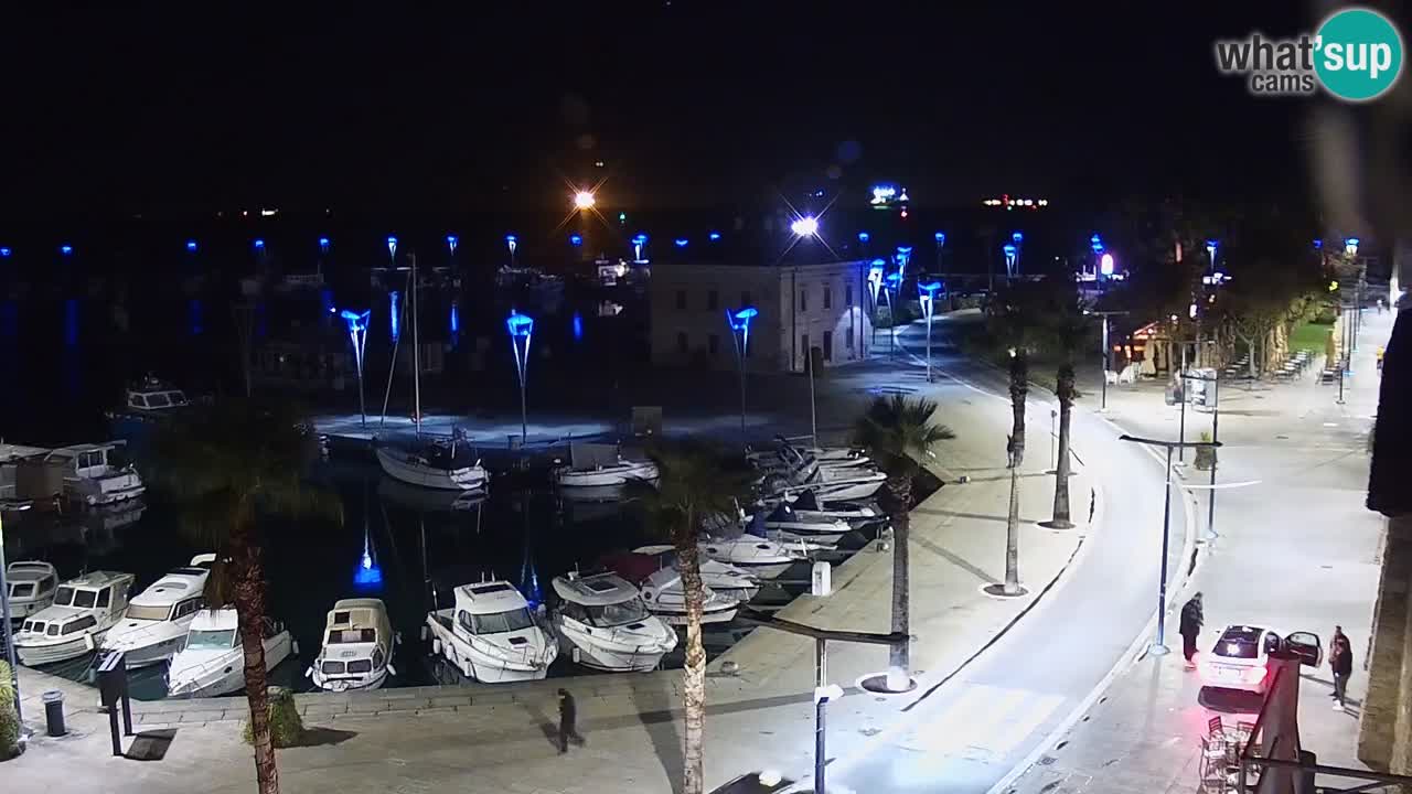 Webcam Koper – Panorama des Jachthafens und der Promenade vom Hotel Grand Koper