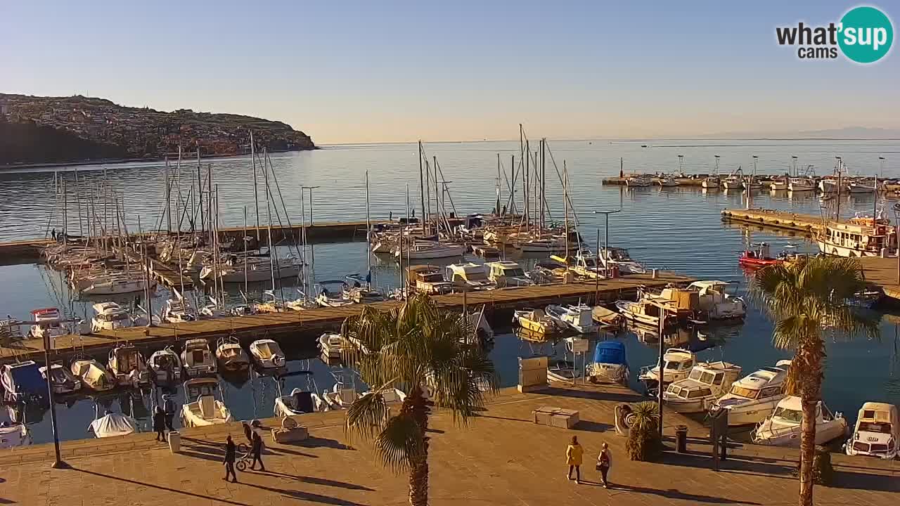 Spletna kamera Koper – Panorama na marino in promenado s Hotela Grand Koper