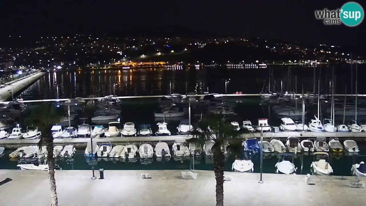 Camera en vivo Koper – puerto deportivo y paseo marítimo desde el Hotel Grand Koper