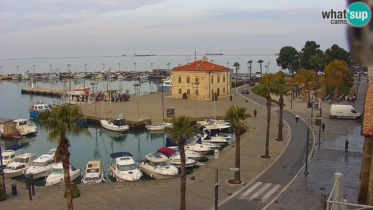 Spletna kamera Luka Koper v živo – Potniški terminal in tovorno pristanišče – Slovenija