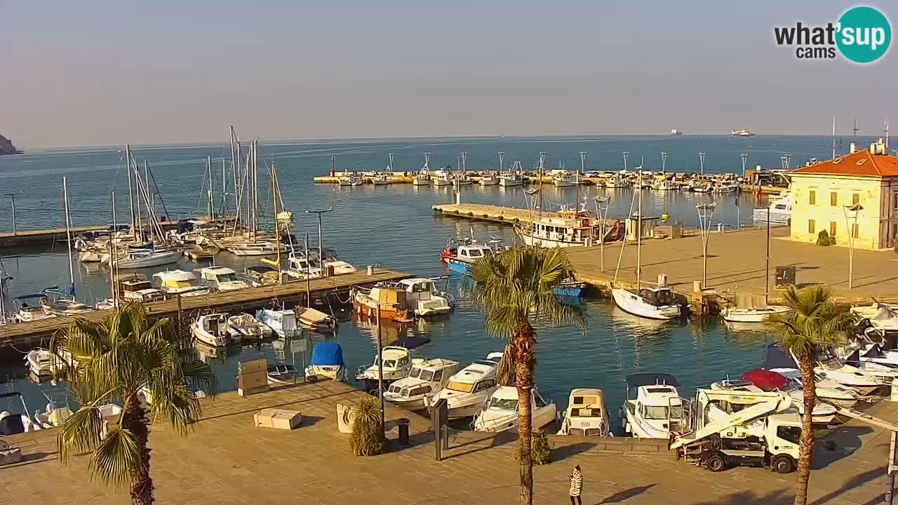 Camera en vivo Koper – puerto deportivo y paseo marítimo desde el Hotel Grand Koper