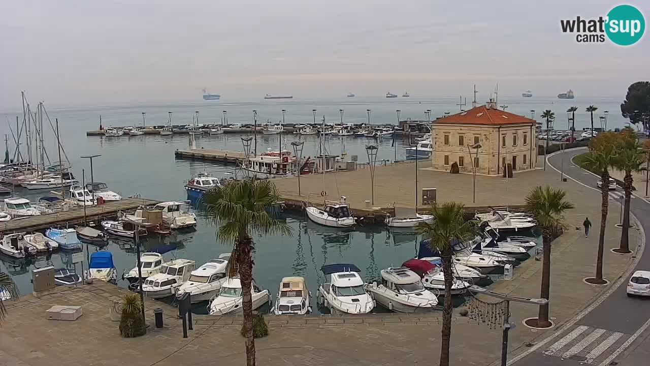 Webcam Capodistria – marina e lungo mare dall’Hotel Grand Koper