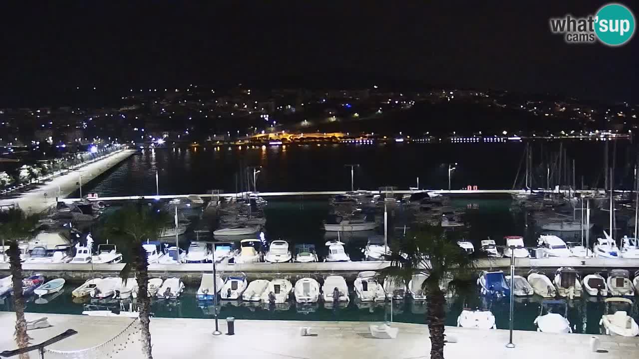 Camera en vivo Koper – puerto deportivo y paseo marítimo desde el Hotel Grand Koper