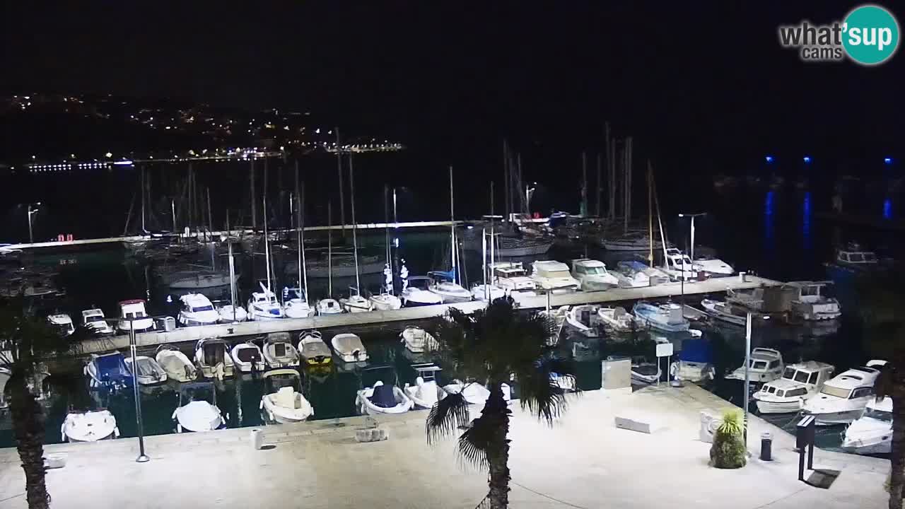 Camera en vivo Koper – puerto deportivo y paseo marítimo desde el Hotel Grand Koper