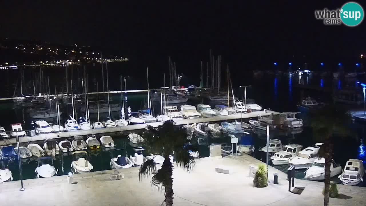 Webcam Koper – Panorama des Jachthafens und der Promenade vom Hotel Grand Koper