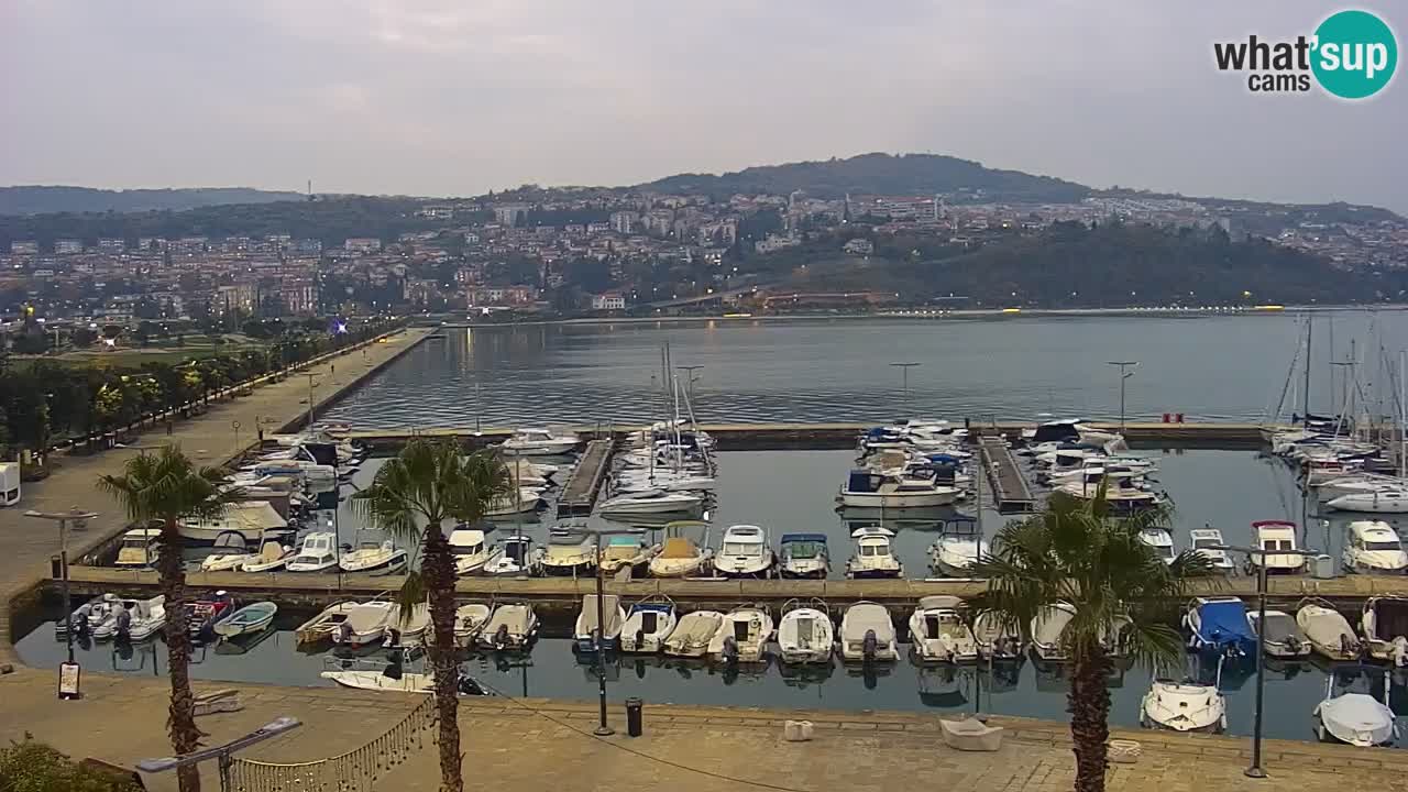 Spletna kamera Luka Koper v živo – Potniški terminal in tovorno pristanišče – Slovenija