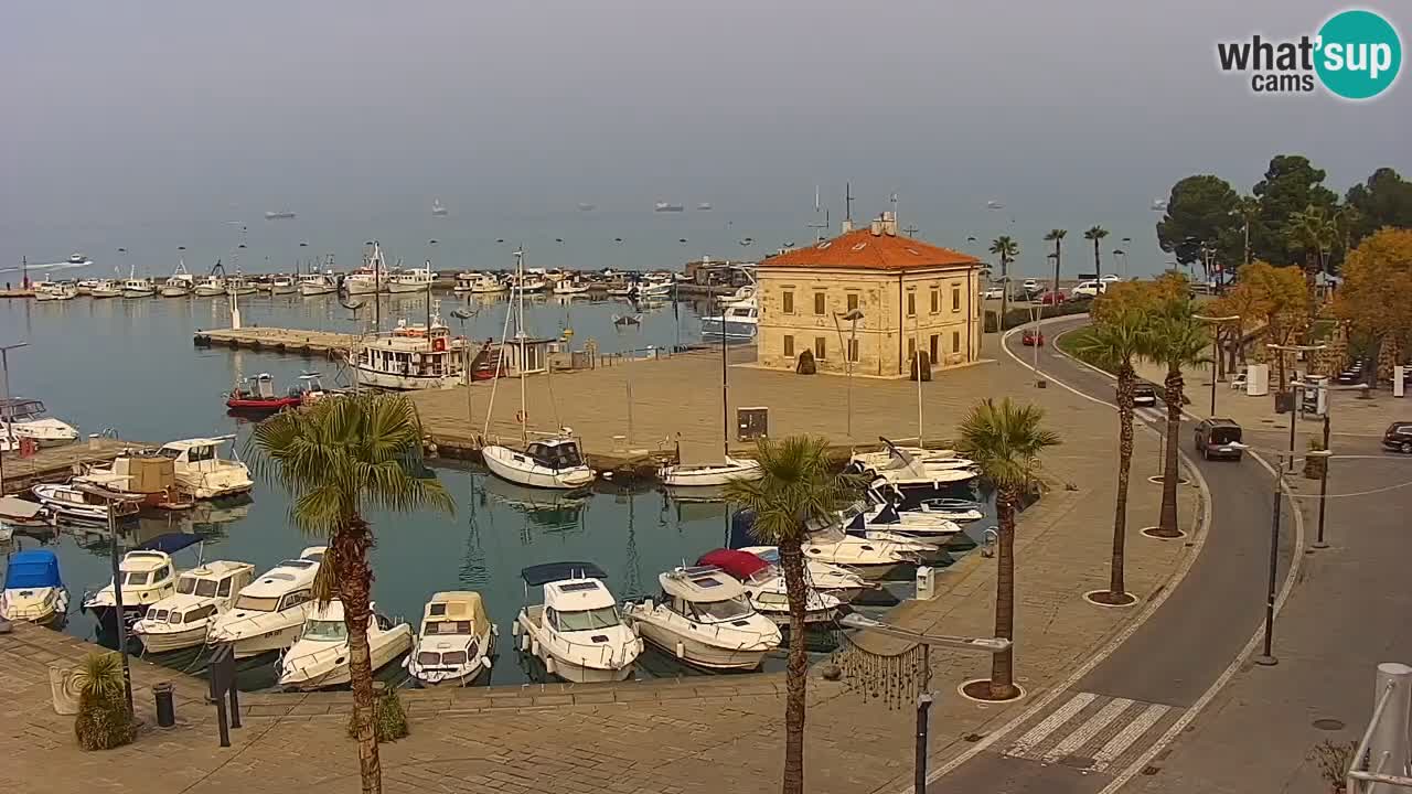 Camera en vivo Koper – puerto deportivo y paseo marítimo desde el Hotel Grand Koper