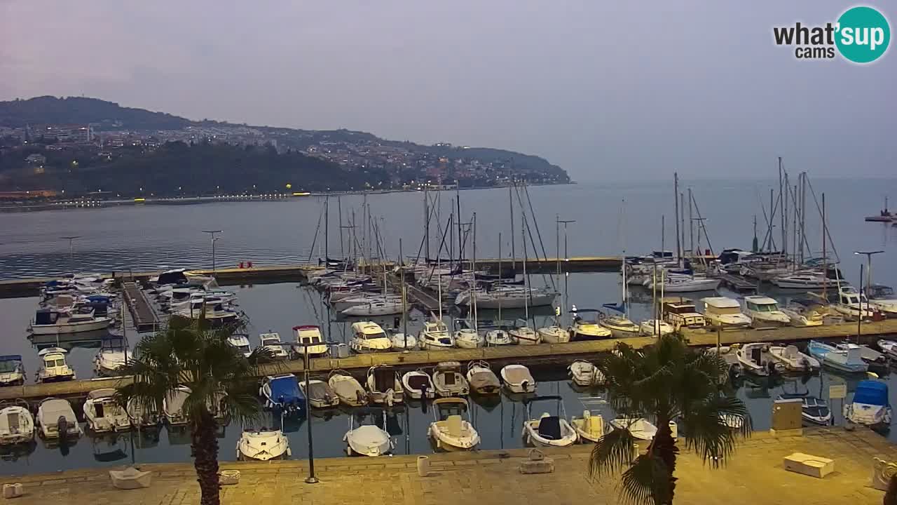 Spletna kamera Luka Koper v živo – Potniški terminal in tovorno pristanišče – Slovenija