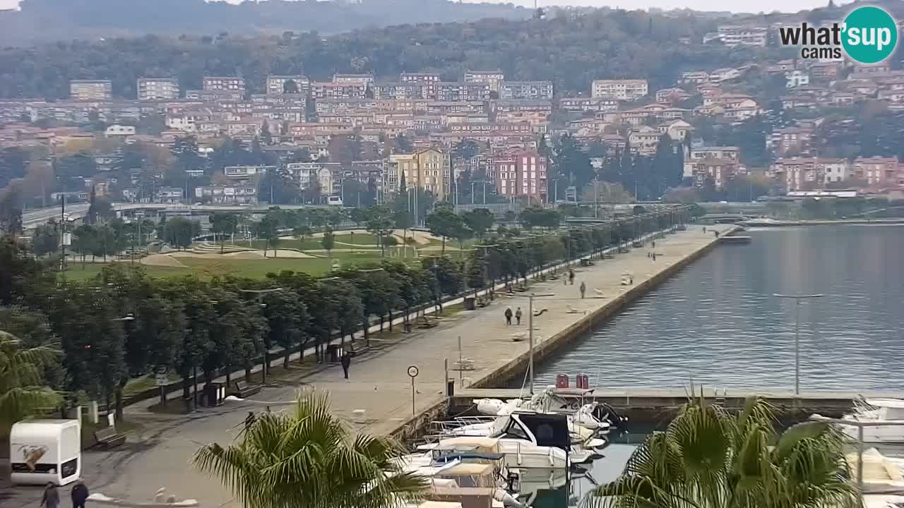 Webcam Capodistria – marina e lungo mare dall’Hotel Grand Koper