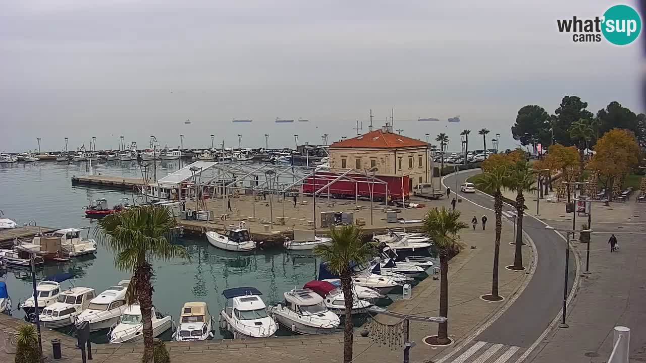 Il porto di Koper – Capodistria live webcam – porto crociere e mercantile – Slovenia