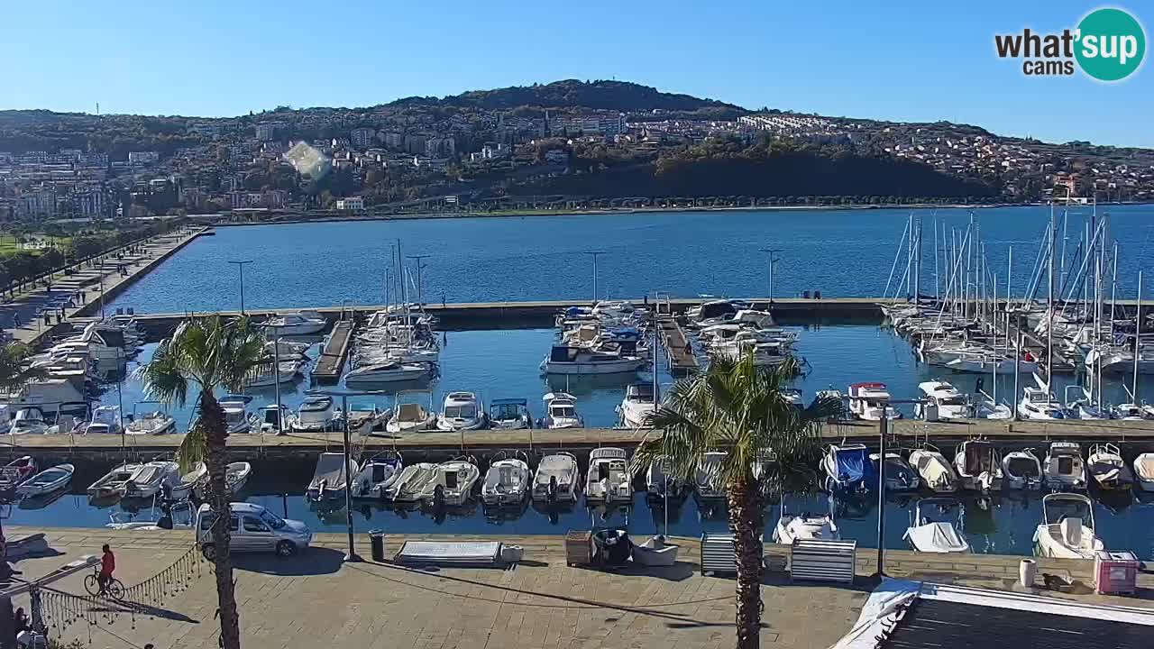 Camera en vivo Koper – puerto deportivo y paseo marítimo desde el Hotel Grand Koper