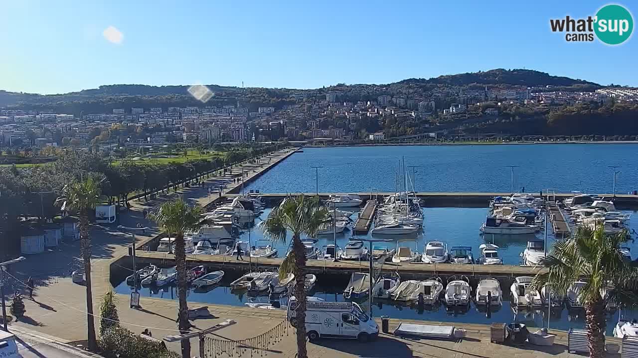 Spletna kamera Koper – Panorama na marino in promenado s Hotela Grand Koper