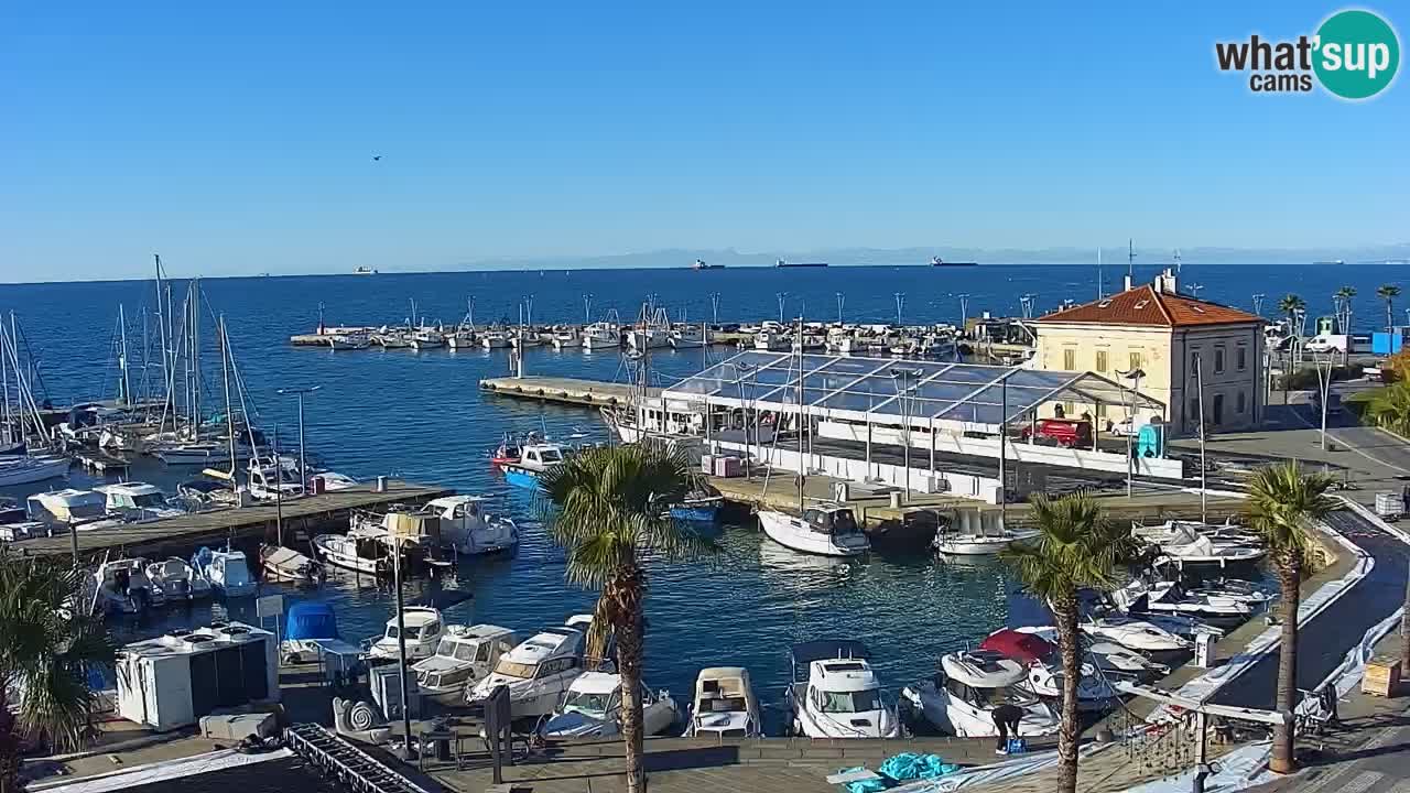 Camera en vivo Koper – puerto deportivo y paseo marítimo desde el Hotel Grand Koper