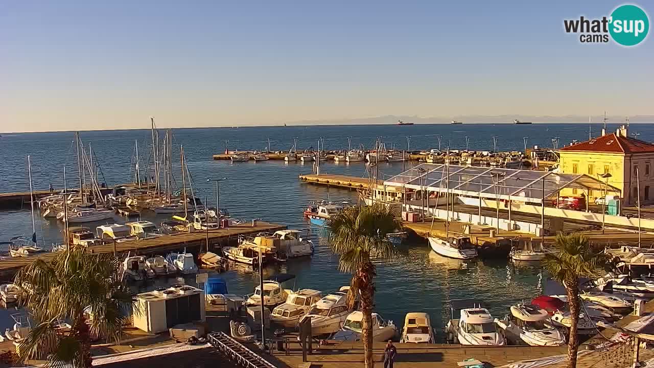 Camera en vivo Koper – puerto deportivo y paseo marítimo desde el Hotel Grand Koper