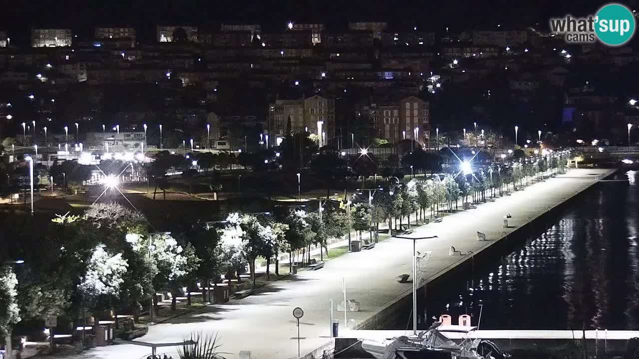 Webcam Koper – Panorama des Jachthafens und der Promenade vom Hotel Grand Koper