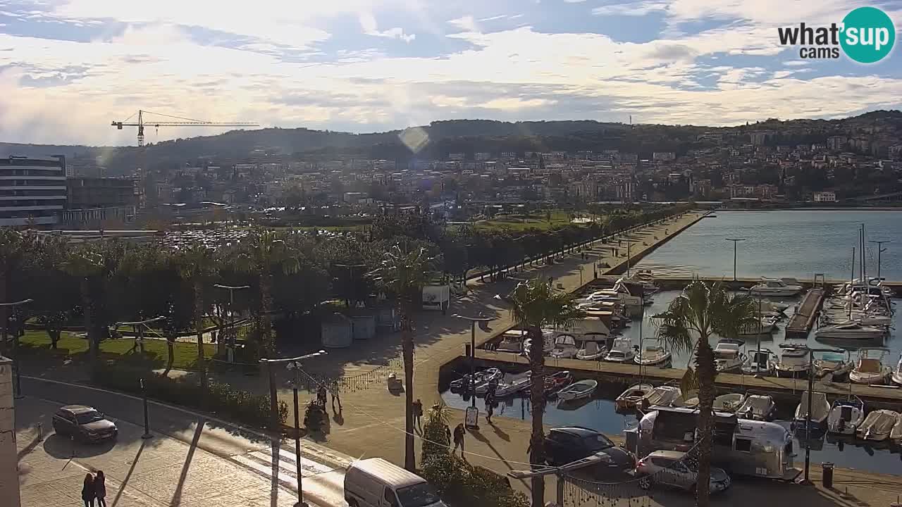 Spletna kamera Koper – Panorama na marino in promenado s Hotela Grand Koper