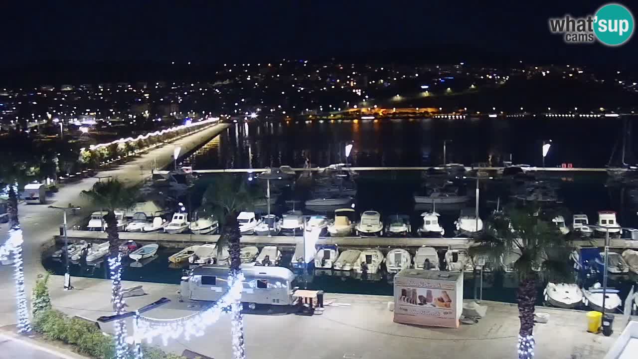 Camera en vivo Koper – puerto deportivo y paseo marítimo desde el Hotel Grand Koper