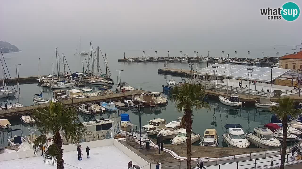 Spletna kamera Koper – Panorama na marino in promenado s Hotela Grand Koper