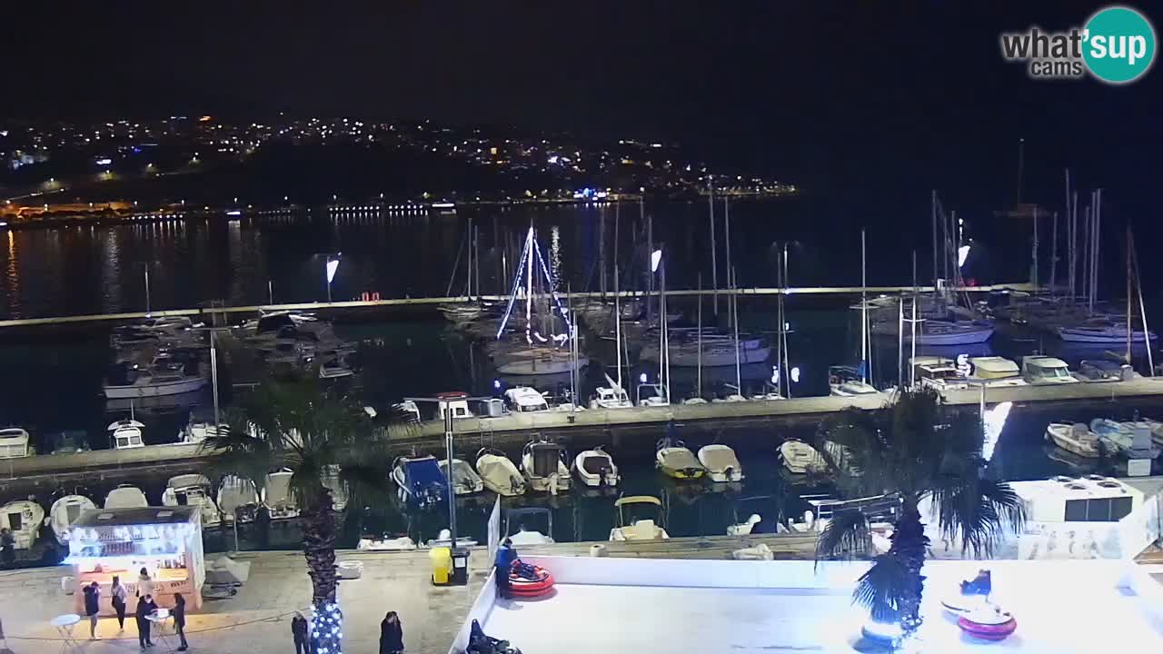 Camera en vivo Koper – puerto deportivo y paseo marítimo desde el Hotel Grand Koper