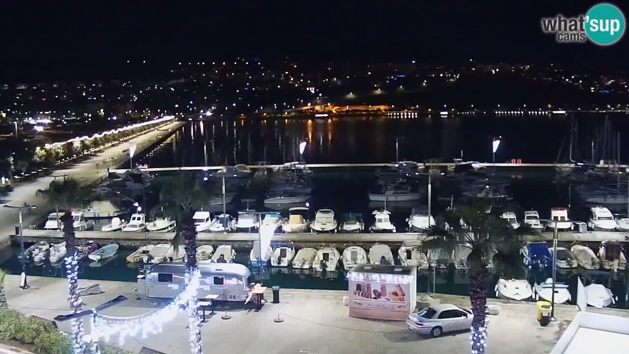 Webcam Koper – Panorama of the marina and promenade from the Grand Hotel Koper