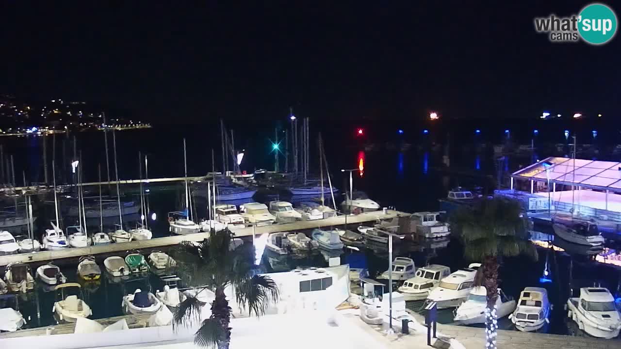 Webcam Koper – Panorama de la marina et de la promenade depuis le Grand Hotel Koper