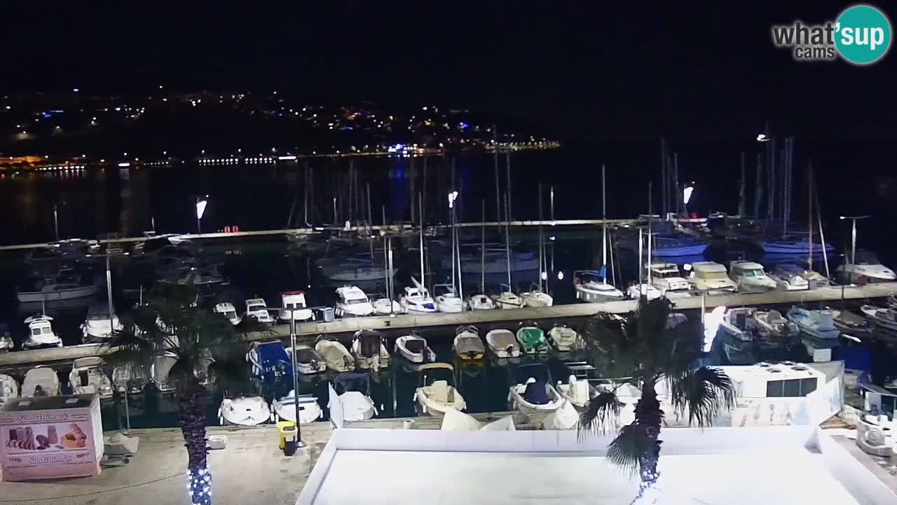 Webcam Koper – Panorama of the marina and promenade from the Grand Hotel Koper