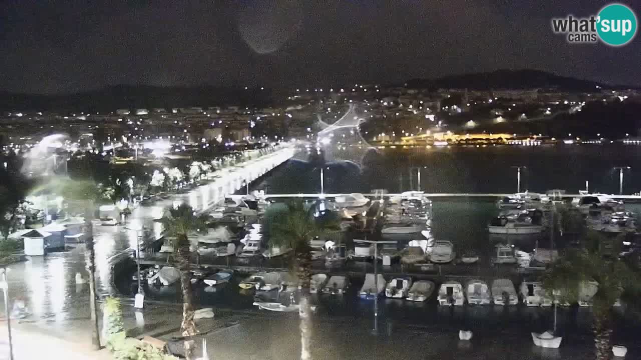 Webcam Koper – Panorama of the marina and promenade from the Grand Hotel Koper