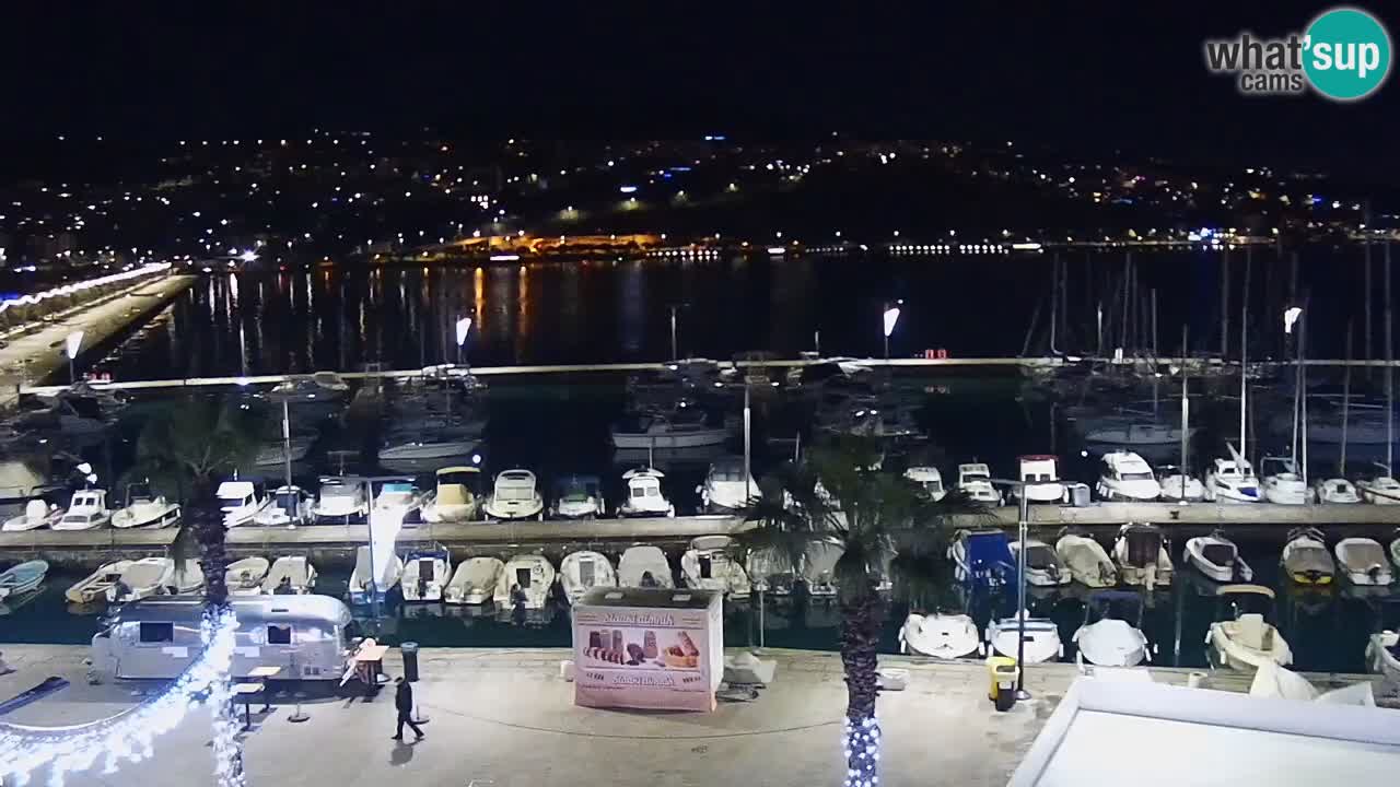 Spletna kamera Koper – Panorama na marino in promenado s Hotela Grand Koper