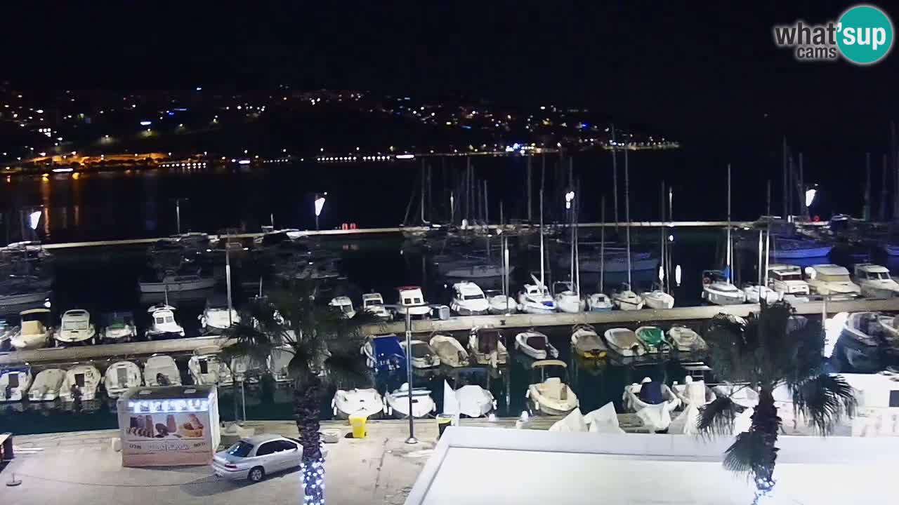 Webcam Koper – Panorama of the marina and promenade from the Grand Hotel Koper