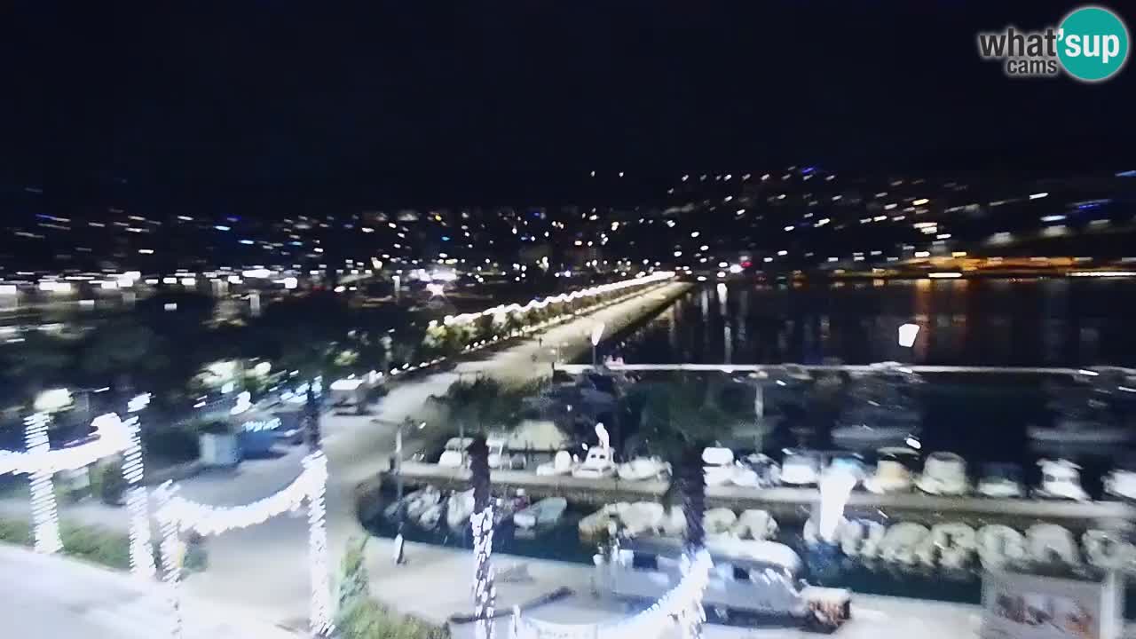 Webcam Koper – Panorama of the marina and promenade from the Grand Hotel Koper