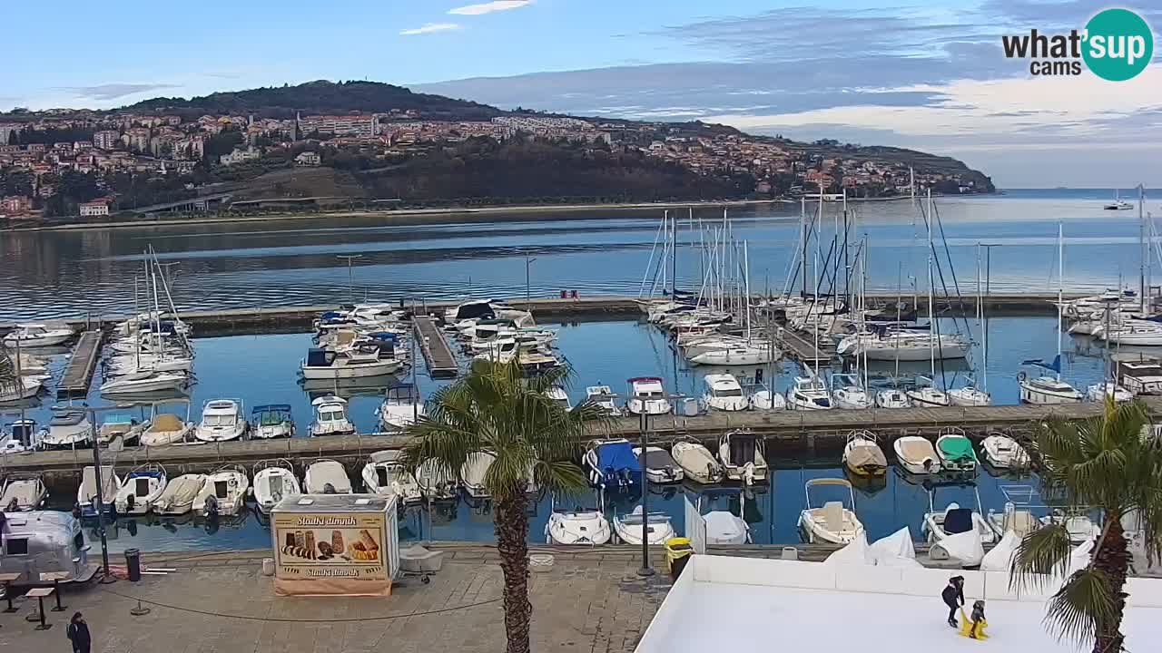 Spletna kamera Luka Koper v živo – Potniški terminal in tovorno pristanišče – Slovenija