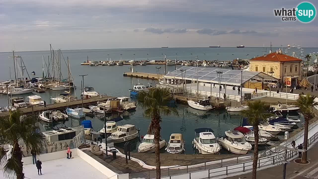 Camera en vivo Koper – puerto deportivo y paseo marítimo desde el Hotel Grand Koper