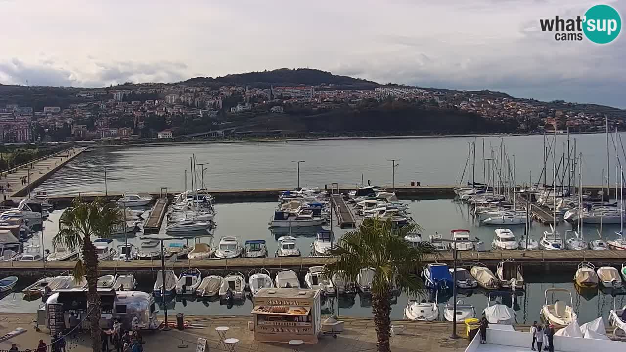 Camera en vivo Koper – puerto deportivo y paseo marítimo desde el Hotel Grand Koper