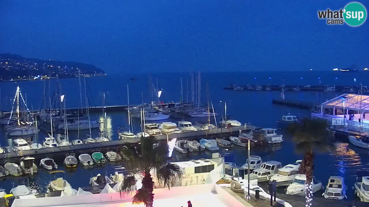 Camera en vivo Koper – puerto deportivo y paseo marítimo desde el Hotel Grand Koper