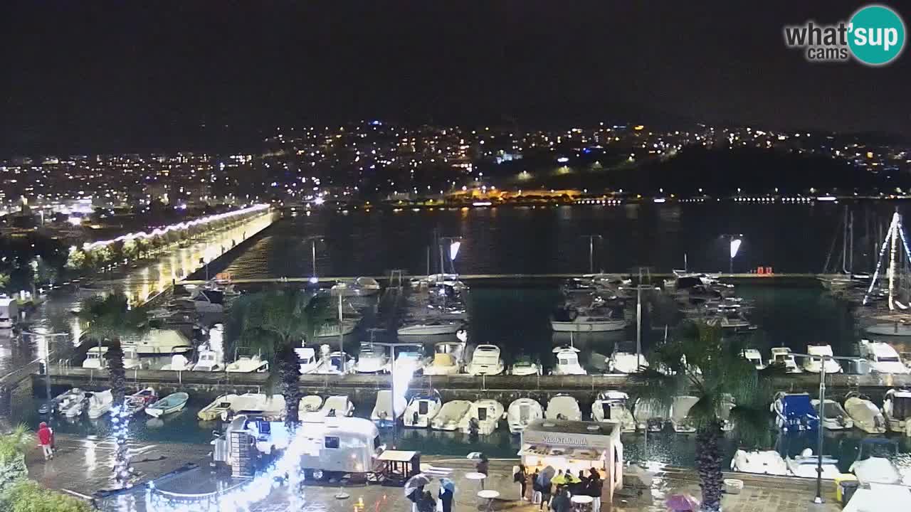 Webcam Koper – Panorama de la marina et de la promenade depuis le Grand Hotel Koper