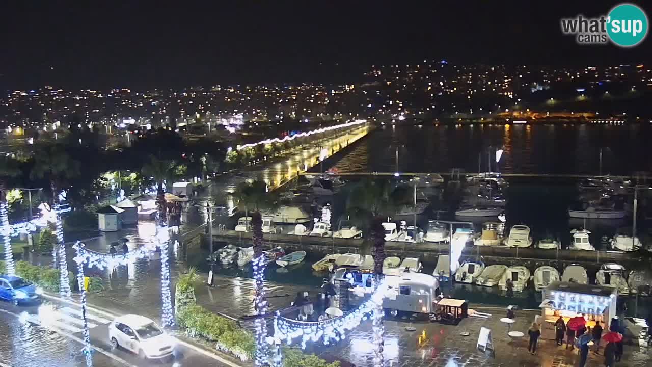 Webcam Koper – Panorama de la marina et de la promenade depuis le Grand Hotel Koper