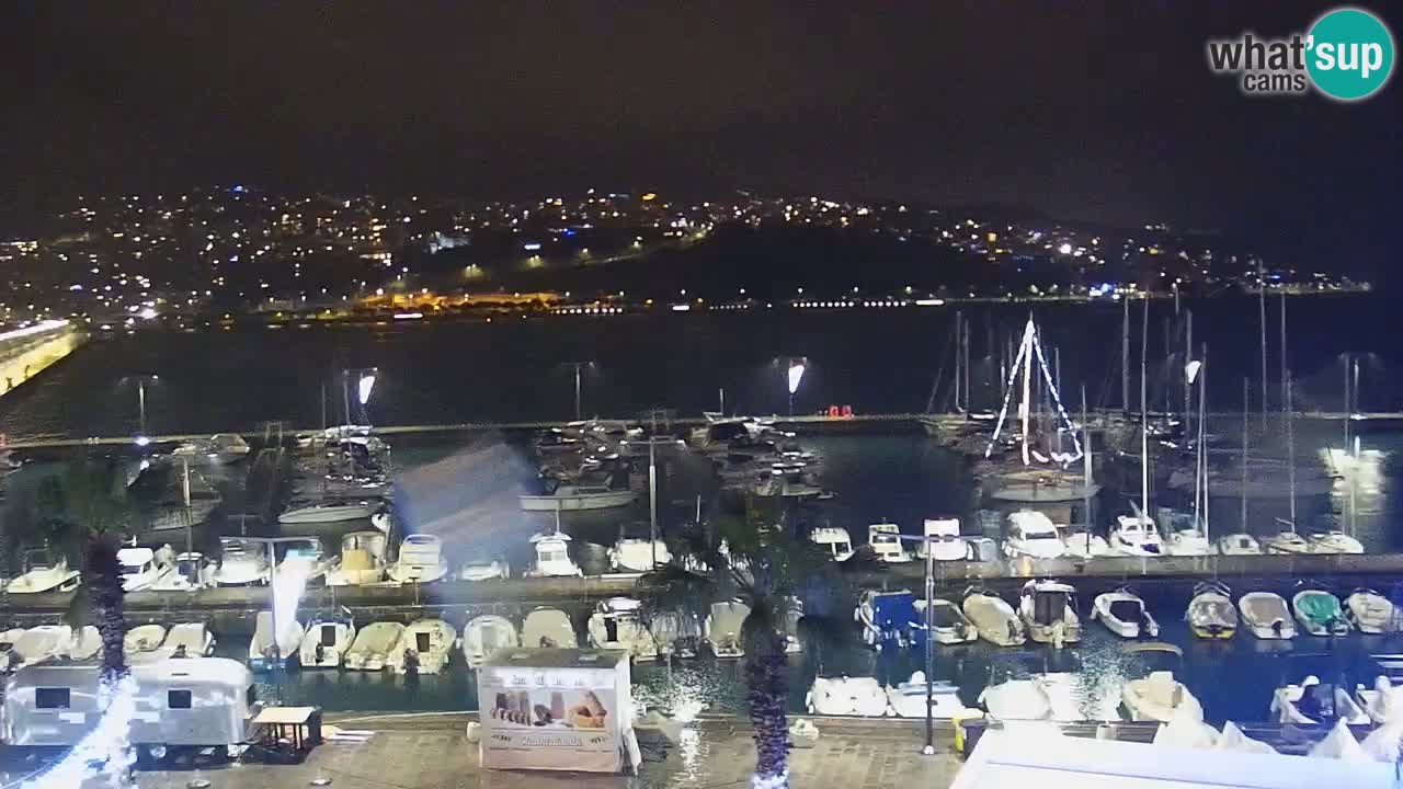 Camera en vivo Koper – puerto deportivo y paseo marítimo desde el Hotel Grand Koper