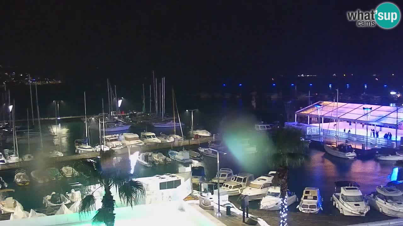 Webcam Koper – Panorama de la marina et de la promenade depuis le Grand Hotel Koper