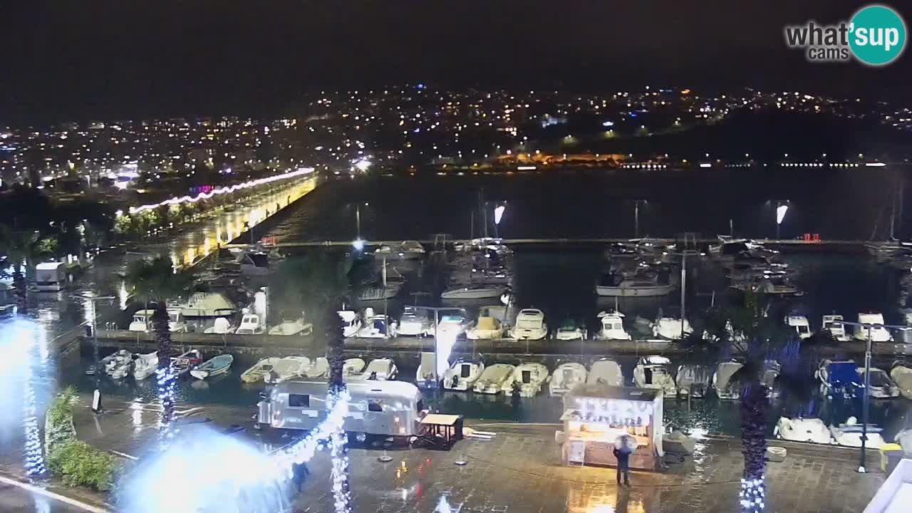 Webcam en direct du port de Koper – port de croisière et de fret – Slovénie