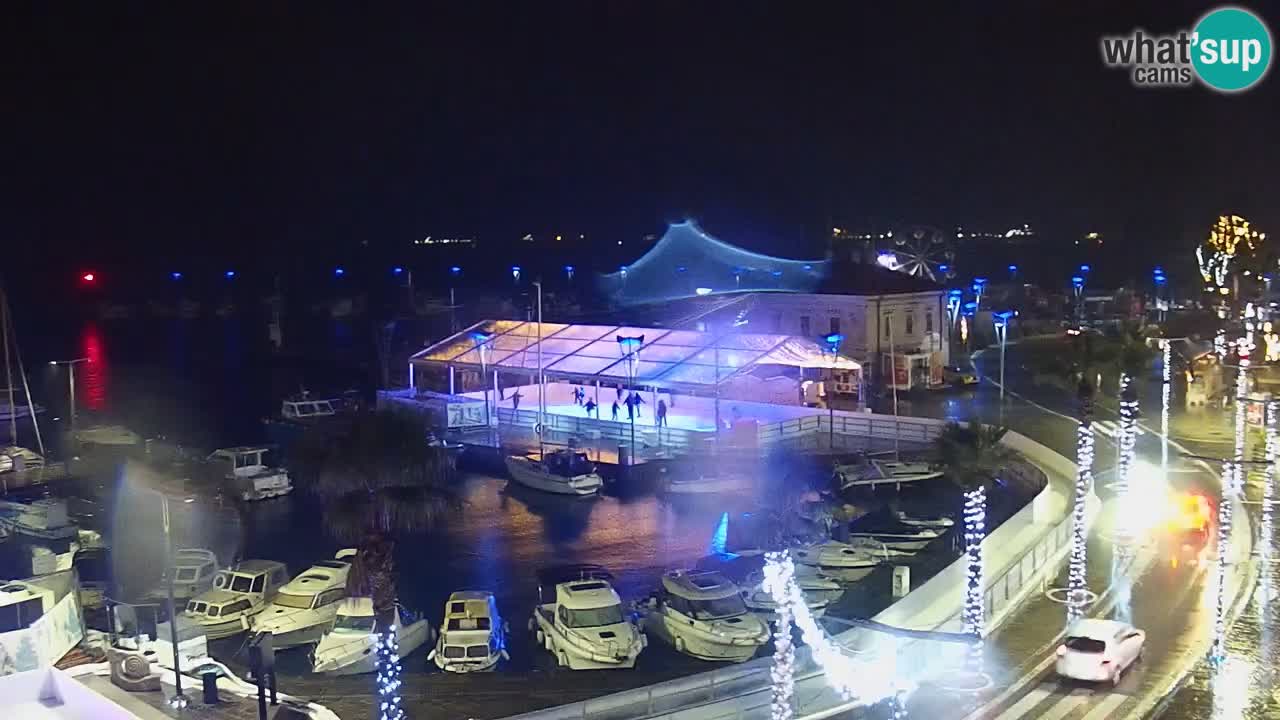 Webcam Koper – Panorama de la marina et de la promenade depuis le Grand Hotel Koper