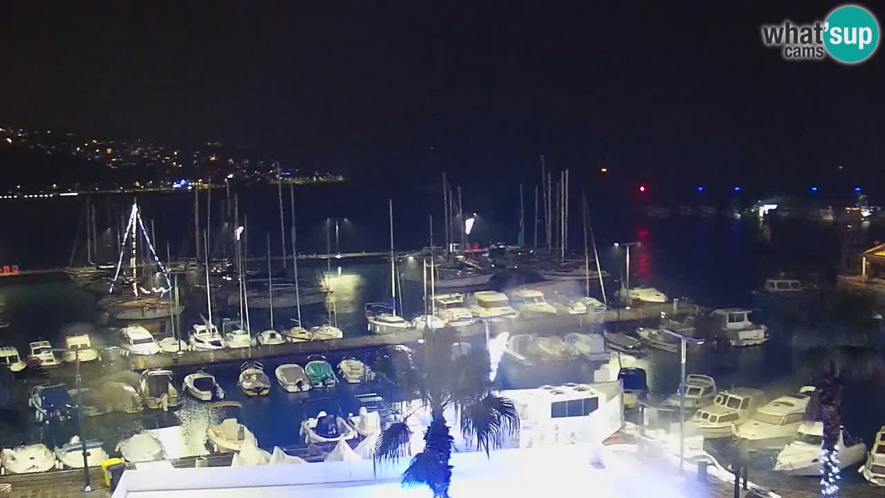 Camera en vivo Koper – puerto deportivo y paseo marítimo desde el Hotel Grand Koper