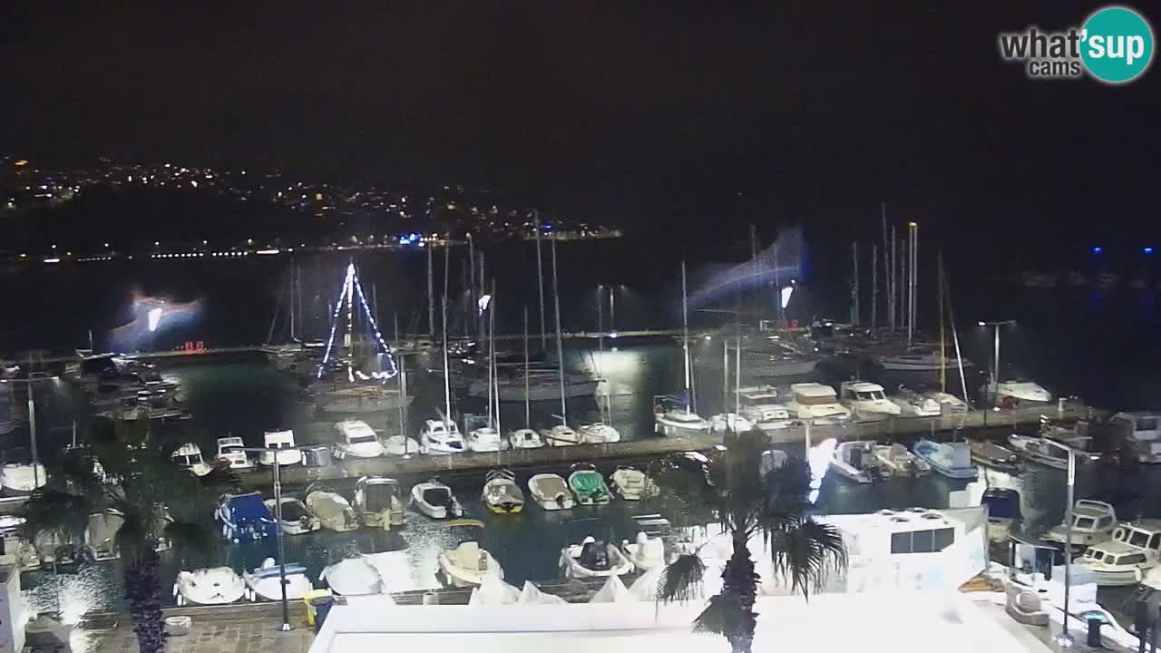 Webcam Koper – Panorama of the marina and promenade from the Grand Hotel Koper